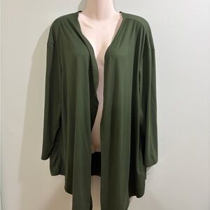 SHEIN woman’s Olive Green Open Front Cardigan size 2XL